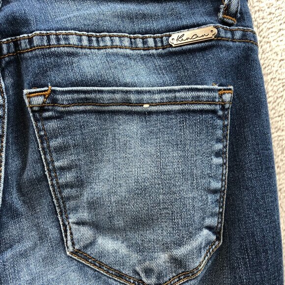 KanCan Women's Jeans Size 3/25 26x25 Measured Mid Rise Skinny Blue Denim - Picture 15 of 16